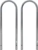 2 x Fahrradanlehnbügel 115 x 41 cm Edelstahl Ø 49 mm grau Produktbild-Vorschau 1