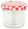 sada 48 sklenic 125 ml Do 66 červené kostkované víčko Náhled obrázku produktu 2