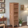 Teako Design Highboard Ysane Teakholz Massiv 115x30cm mit Produktbild-Vorschau 2