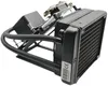 A black Bitcoin miner with cooling tubes and a radiator, shown on a white background. Produktbild-Vorschau