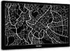Leinwandbild rom - stadtplan 90x60 cm Feeby grau wandbild Produktbild-Vorschau 1