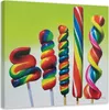 Leinwandbild fünf bunte lutscher 30x30 cm Feeby farbe Produktbild-Vorschau 1