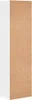 A tall, narrow rectangular object, appearing to be a piece of furniture, is shown against a white background. The object is divided vertically into two sections: the left side is white, and the right side is a textured brown, resembling wood or particleboa Produktbild-Vorschau