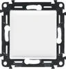 A close-up view of a white light switch plate with a black mounting frame. Anteprima dell’immagine prodotto