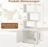 COSTWAY Kattenkast met boekenkast, kattenbakmeubel voor Productafbeelding-voorbeeld 3