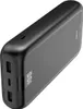 A black power bank is shown from a diagonal angle. Voir les images du produit