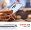 A person holding a clear phone case on a Samsung Galaxy A53 5G. Produktbild-Vorschau