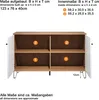 trendteam Wohnen príborník Touch Artisan dub melamín/biela Náhľad obrázku produktu 4