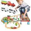 Treno in legno - treno alimentato a batteria Anteprima dell’immagine prodotto 19