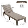 COSTWAY Chaise longue résistante aux intempéries Chaise Voir les images du produit 3