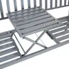 Metall-Gartenbank mit integriertem Klapptisch 3-Sitzer Produktbild-Vorschau 2