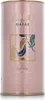 A pink cylindrical bottle of perfume with gold and blue leaf designs. Náhled obrázku produktu