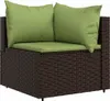 vidaXL 3-tlg. Garten-Lounge-Set mit Kissen Braun Poly Produktbild-Vorschau 4