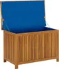 A wooden storage box with its lid open, revealing a blue interior. Náhled obrázku produktu