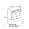 Vladon Kommode hängend Pavos V3, Sideboard mit 4 Schubladen Produktbild-Vorschau 4