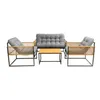 FURNIFY® Gartenmöbel Set WALDHOF 4-teilig | Metall Lounge Produktbild-Vorschau 2