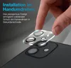 A hand is shown installing a camera lens protector onto a smartphone. Produktbild-Vorschau