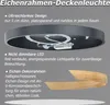 UISEBRT Plafonnier LED blanc froid 48W en bois avec Voir les images du produit 7