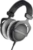 A studio shot of a pair of black and gray over-ear headphones. Produktbild-Vorschau