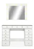 MENZZO Coiffeuse moderne 13 tiroirs avec miroir lumineux et Voir les images du produit 7