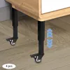 4er Set Möbelfüße - Möbelbeine mit Rollen - Produktbild-Vorschau 5