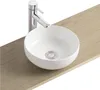 Lavabo appoggio Ø26 x H.12 cm Vetroceramica bianca MIRA Anteprima dell’immagine prodotto 1