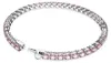 Swarovski Matrix Tennis, ronde slijpsel, roze, rhodine Productafbeelding-voorbeeld 4