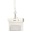 A close-up of a white waterproof phone case with a white lanyard attached. Produktbild-Vorschau