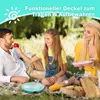 Silikon Baby Teller mit Saugnapf und Deckel, Sonne Muster Produktbild-Vorschau 5