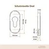 Premium Zylinder Schutzrosetten, Farbe:Braun RAL 8017, Produktbild-Vorschau 2