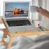 Relaxdays Laptoptisch, klappbarer Betttisch aus Bambus, Produktbild-Vorschau 3
