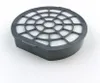 A close-up, angled view of a black vacuum cleaner filter on a white background. Produktbild-Vorschau
