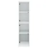 vidaXL Highboard mit Glastüren Weiß 35x37x142 cm Produktbild-Vorschau 6
