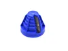 A blue plastic pipe chamfering tool with a black blade is shown against a white background. Voir les images du produit