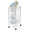 COSTWAY Rollcontainer Rollwagen mit Schubladen Badrollwagen Produktbild-Vorschau 1