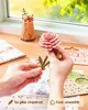 3D Houten bloem-puzzel, abrikozen dahlia – Doe-het-zelf Productafbeelding-voorbeeld 6
