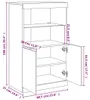 vidaXL Sideboard avec lampes LED blanc 60,5x37x100 cm Voir les images du produit 8