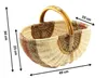 Kobolo Handle Basket Hanger Nákupní košík Tkaný ratanový Náhled obrázku produktu 3