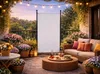 Paravent Outdoor Wetterfest 180 x 78 cm Weiß | Raumteiler Produktbild-Vorschau 2