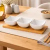 Dipschalen Set 4er mit Bambus Tablett Keramik Schalen Tapas Produktbild-Vorschau 8
