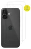 Two clear protective films are shown laid over the back of a black smartphone. Produktbild-Vorschau