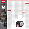 A size chart for snow chains, with a product image of snow chains and a carrying bag. Produktbild-Vorschau