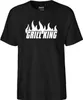 Huuraa Herren T-Shirt Grill King Flammen 3XL Black Bio Produktbild-Vorschau 2