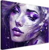 Feeby - Leinwand Bilder - Frau Abstraktion Lila - 45x30 cm Produktbild-Vorschau 1