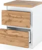 Nachttisch 2er SET Weiß Eiche Wotan - Nachtschrank - Produktbild-Vorschau 3