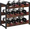 Relaxdays Weinregal, 12 Flaschen, Industrial, HxBxT: 38 x Produktbild-Vorschau 1