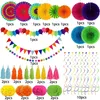 Décoration de fête mexicaine 41 pièces Multicolore Voir les images du produit 2