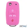 Auto Schlüssel Hülle Silikon Schutz Cover Rosa kompatibel Produktbild-Vorschau 2