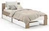 Holzbett 90x200 mit 2 Bettkästen Bett Eiche Braun Weiß Holz Náhled obrázku produktu 14