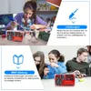 A collage showing children working on a DIY electronics project and a close-up of the project itself. Produktbild-Vorschau